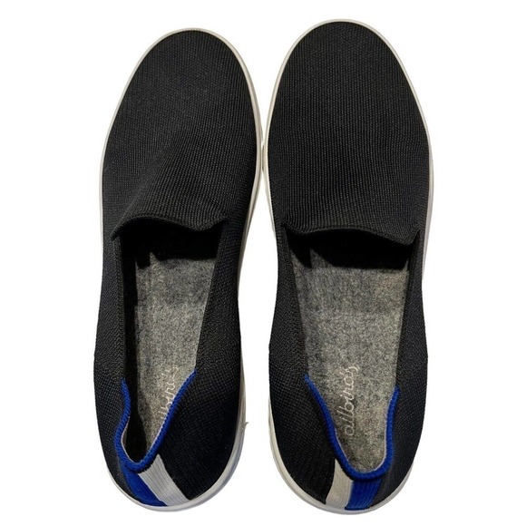 Rothy's Navy Blue Tree Lounge Knit Slip On Sneakers Size 10 Loafers - Picture 3 of 9